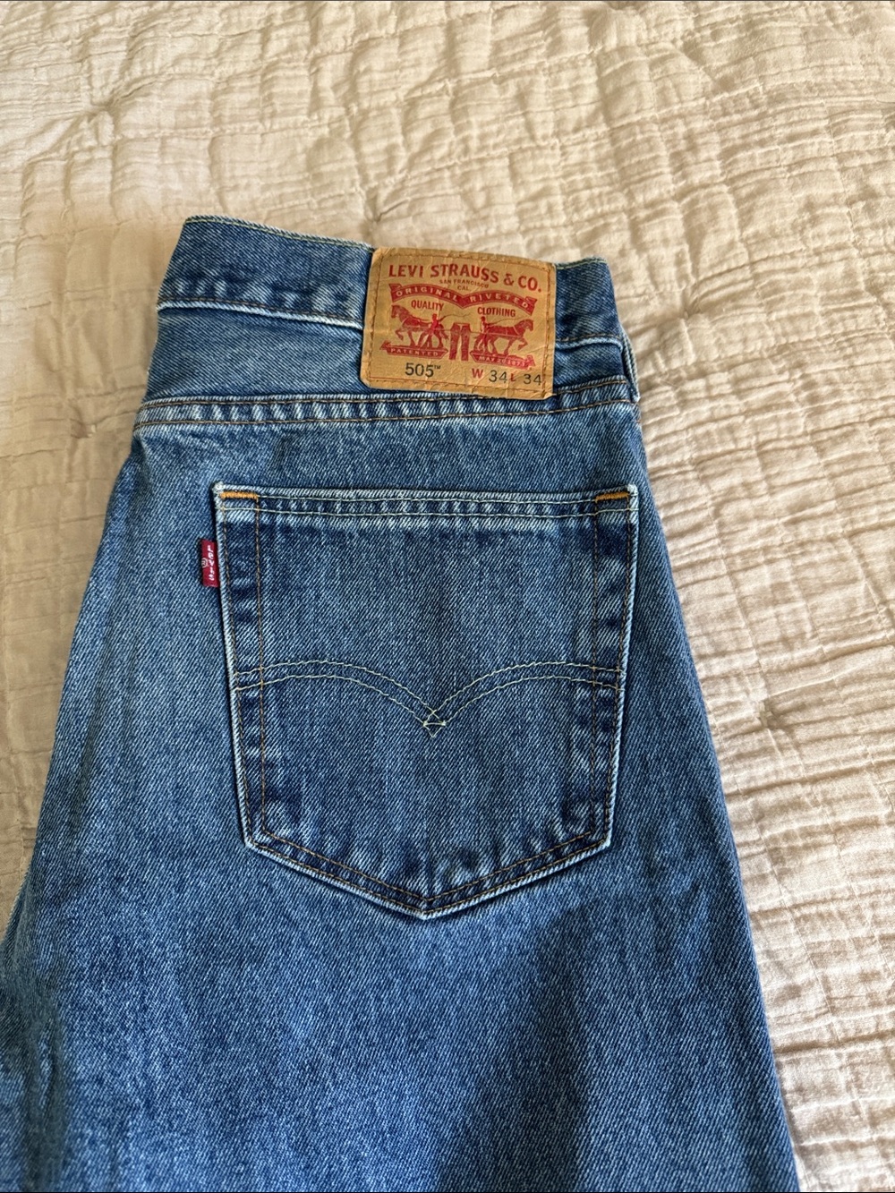 Levi's Straight Men's Jeans - Light Blue Denim 34x34